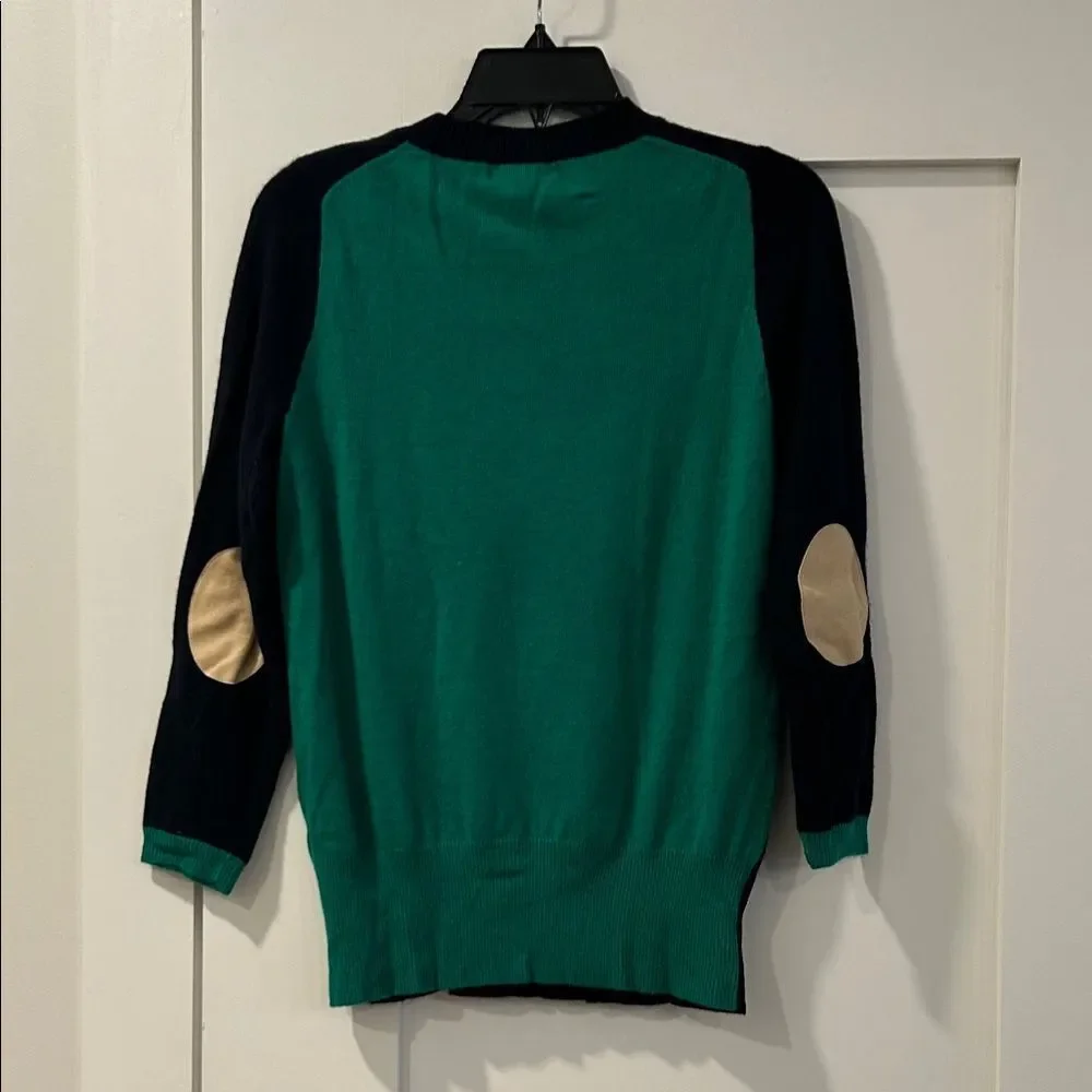 J. Crew Black and Green Sweater, Size Small